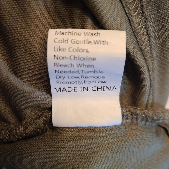 Lillusory Ruched Tee Shirt Tie Waist Dress Green XL - Picture 12 of 14